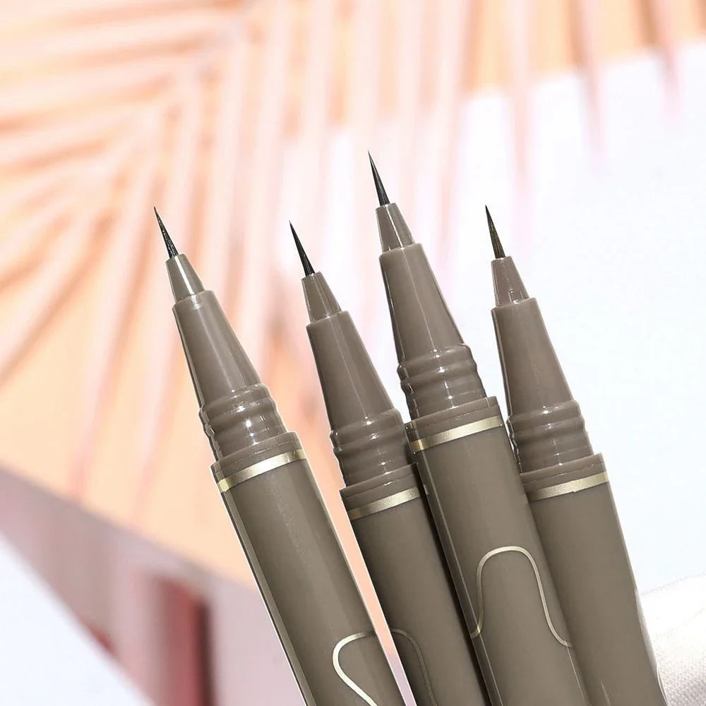 Blushimmer waterproof brown liquid eyeliner pen with a slim tip, designed for long-lasting, sweat-proof, and smudge-free eye definition.