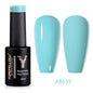 Blushimmer YOKEFELLOW 10ml translucent pink gel nail polish in a clear bottle, showcasing soak-off UV gel varnish for long-lasting nails