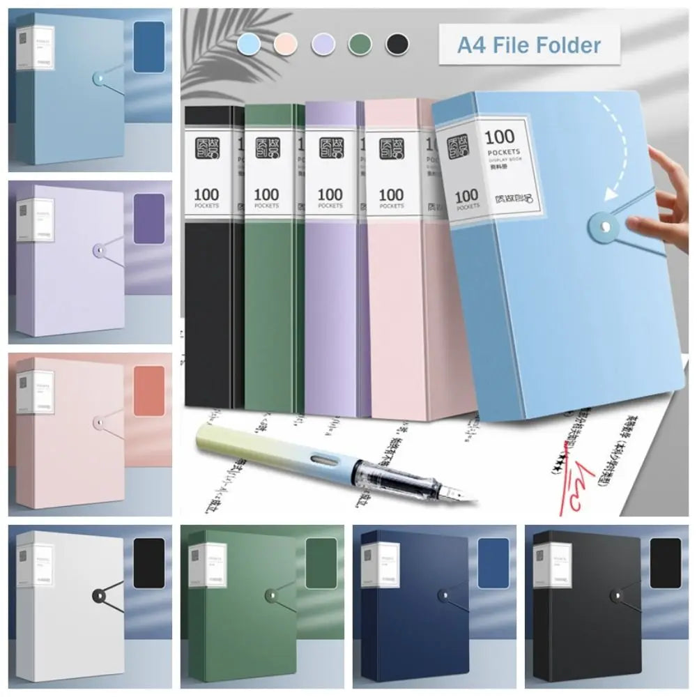 Desktop Storage A4 File Folder Multifunctional Waterproof A4 File Organizer Dustproof Large Capacity Document Organizer