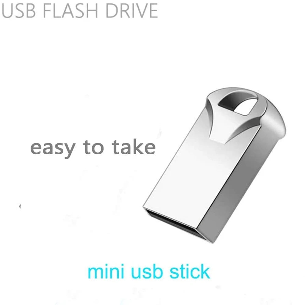 New Mini Metal USB Flash Drive 256GB 512GB Waterproof Type-C Pen Drive Memory Stick Key Disk Flash Memory U Disk Thumb Drive Gif