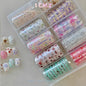 Blushimmer nail art transfer paper with 10 rolls of plaid, stars, and thousand-bird design nail foils for manicure decoration.
