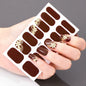 Blushimmer 14Tips DIY nail stickers with spring and summer floral designs, self-adhesive full cover nail decoration decal.