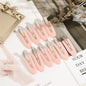 12Pcs Elegant Shiny With Pearls , Imitation Diamonds, Plastic Rhinestone Leaf Hair Clips Solid Romantic Party Hair Decorations