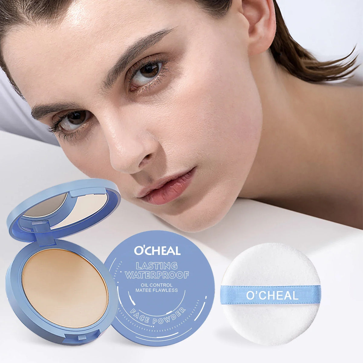 Blushimmer Ocheal Matte Face Setting Powder and Radiant Foundation pressed powder for oil control and full coverage makeup application