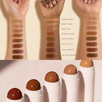 Blushimmer Rare Beauty bronzer stick for face sculpting, creamy blendable contour stick with natural sun-kissed glow.
