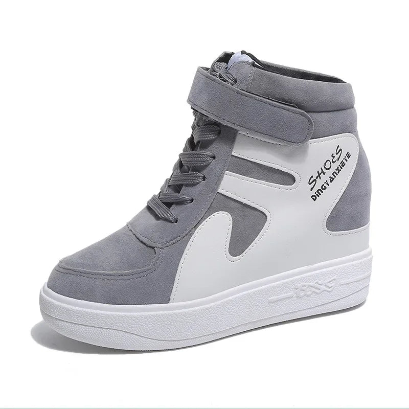 Red Sneakers Women High Top Platform Sneakers Women Casual Wedges Shoes Womens Shoes Black Platform Vulcanize Shoes Women