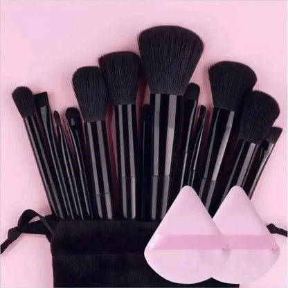Blushimmer vegan makeup brush set with soft fluffy kabuki and blending brushes for foundation, contour, and baking application.