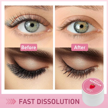 Blushimmer 15g eyelash glue remover cream for lash extensions, professional Korean makeup tool with easy-to-use applicator.