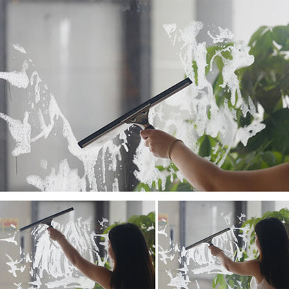 Squeegee For Shower Window Glass Stainless Steel Rubber Cleaning Brush Door Home Office Cleaner Streak-Free Car Glass 25/35/45cm