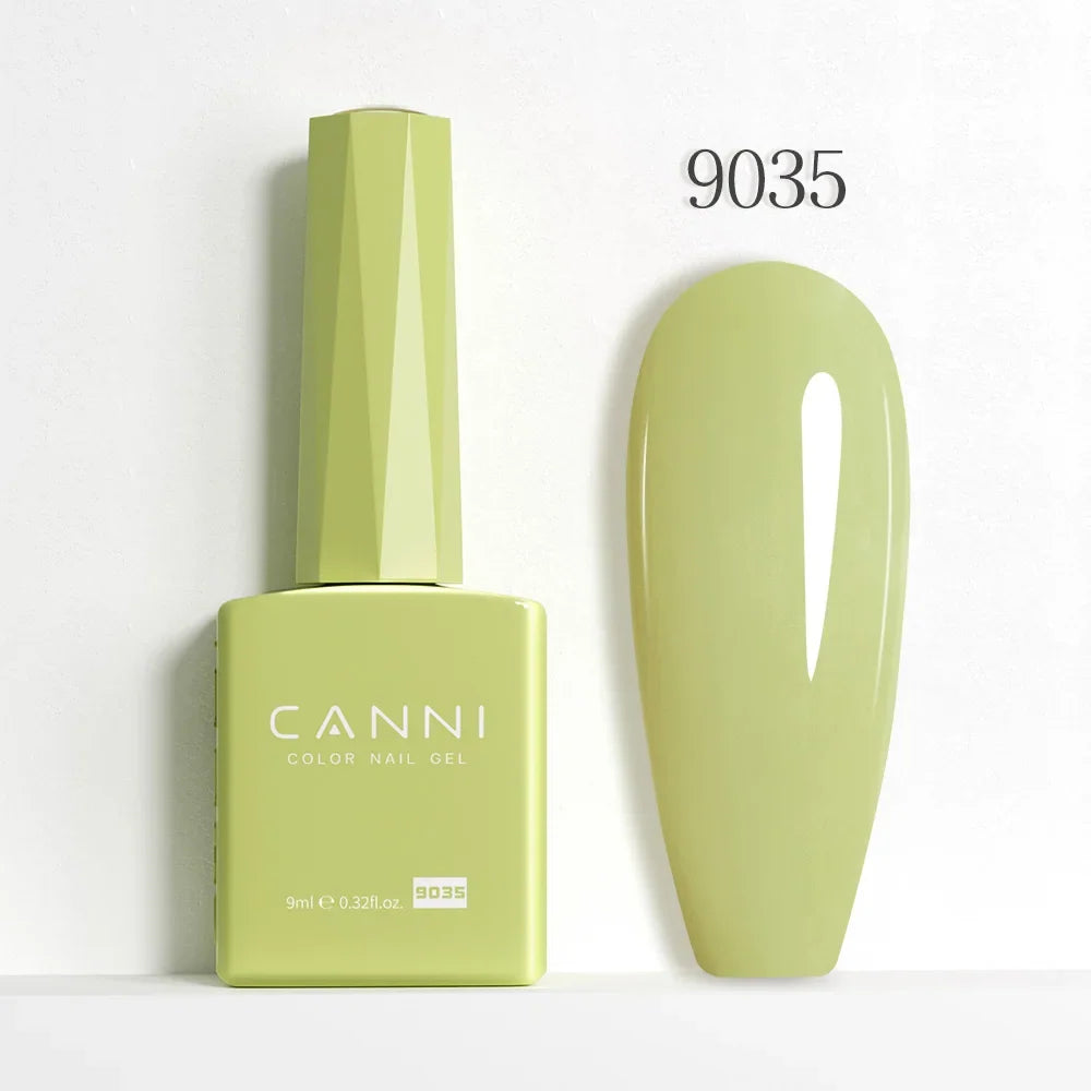 Blushimmer CANNI Hema Free Nail Gel Polish Fall Collection with semi-permanent top coat, featuring red and nude jelly shades in 9ml bottle