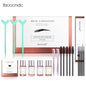 Blushimmer Hot Brow Lift Perming Kit with cling film, keratin lotion, and tools for eyebrow lamination and lifting at home.