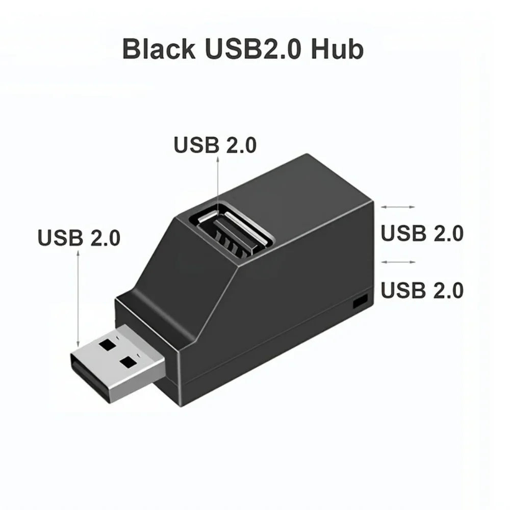 USB 3.0 2.0 Rotatable 3 Ports Hub Splitter,High Speed Data Transfer Multiple Expander for PC Computer Laptop MacBook Accessories