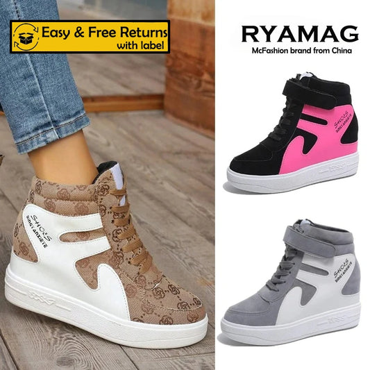 Red Sneakers Women High Top Platform Sneakers Women Casual Wedges Shoes Womens Shoes Black Platform Vulcanize Shoes Women