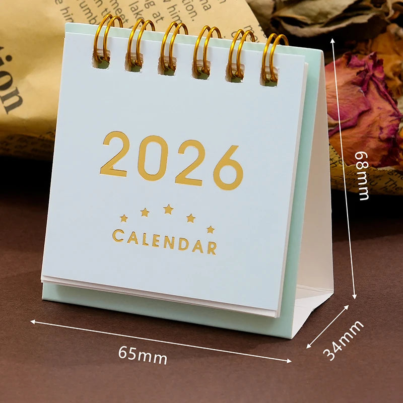 Mini 2026 Calendar Office School Supplies Calendar Desk Calendar monthly Planner Desk Accessories Decor Record Office Stationery
