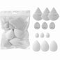 Blushimmer 12-piece all-purpose makeup sponge set with loose powder puffs, mini air cushion puffs, beauty eggs, and mini beauty sponges