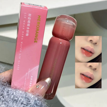 Blushimmer smoked grape purple red water lip gloss with moisturizing liquid lipstick and clear tint, Korean women makeup product