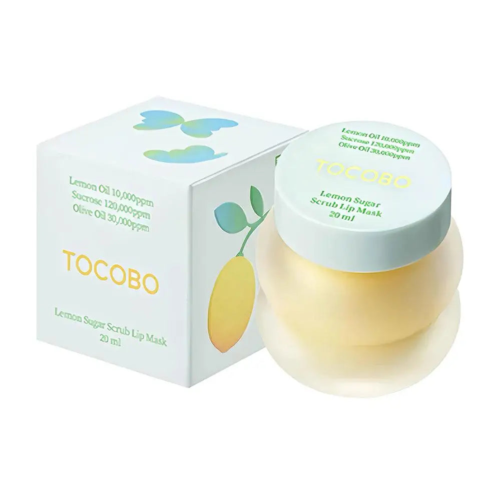 Blushimmer Gentle Lip Scrub and Lip Mask with Vitamin C, lemon scent, sugar exfoliant, moisturizing overnight repair for dry lips
