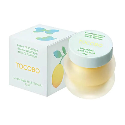 Blushimmer Gentle Lip Scrub and Lip Mask with Vitamin C, lemon scent, sugar exfoliant, moisturizing overnight repair for dry lips