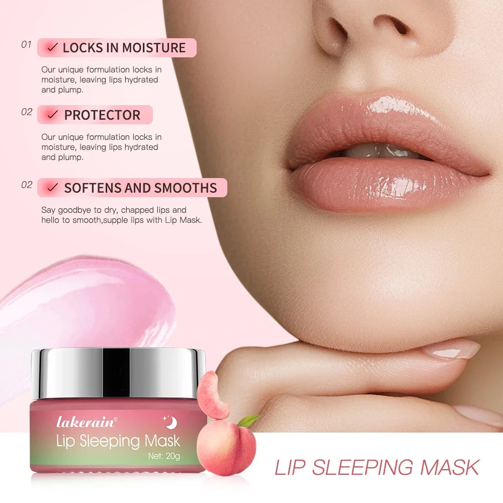 Blushimmer Jelly Peach Lip Sleeping Mask in a jar, showing a peach-colored, nourishing lip care product for hydration and repair.