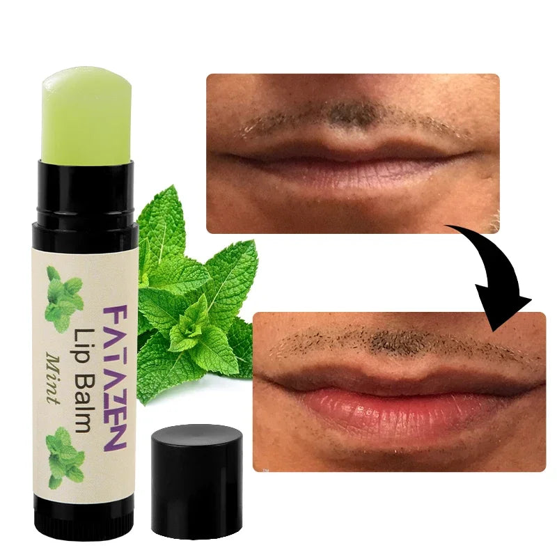 Blushimmer organic mint flavor honey lip balm in eco-friendly packaging with shea butter for men, shown in a close-up image