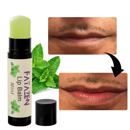 Blushimmer organic mint flavor honey lip balm in eco-friendly packaging with shea butter for men, shown in a close-up image