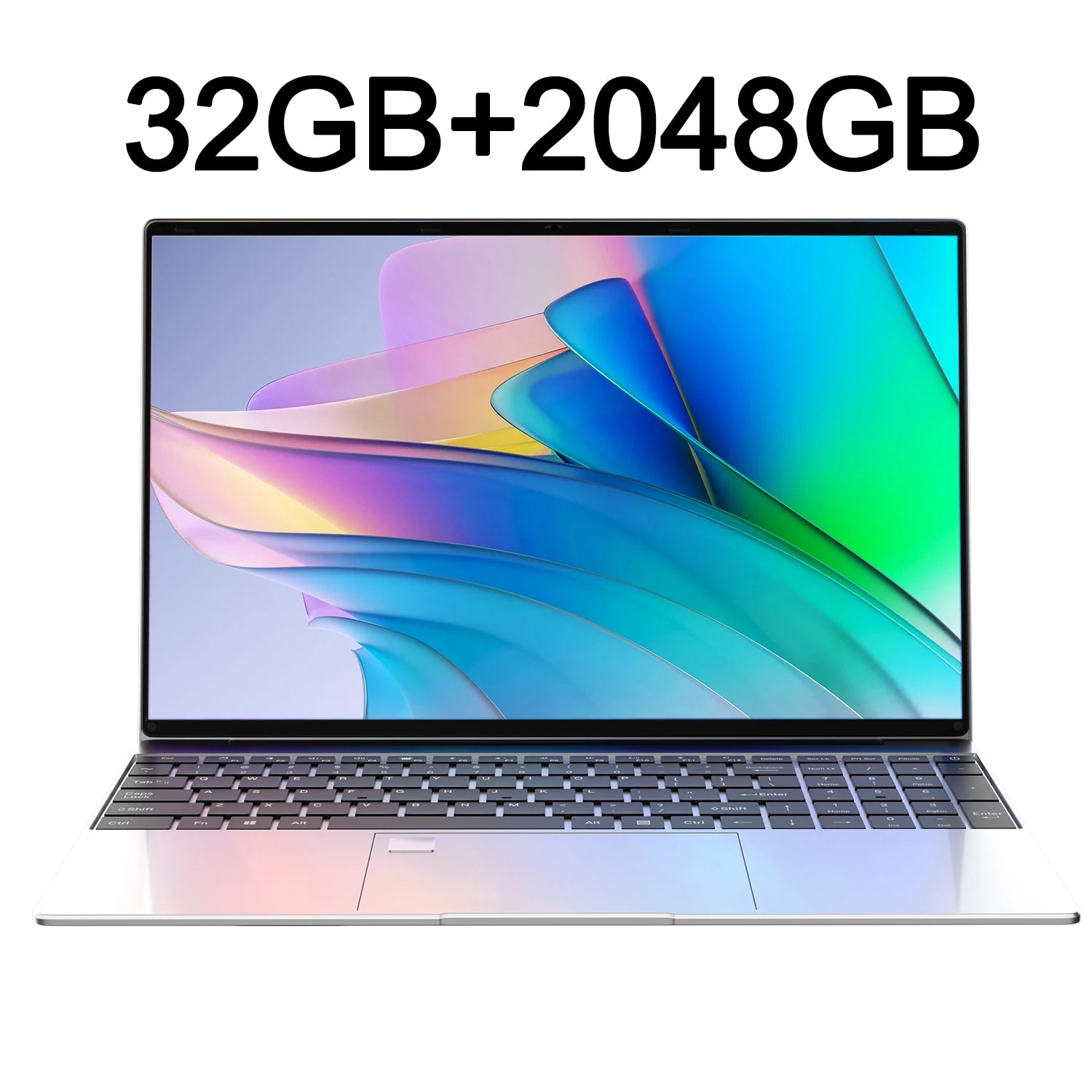 New 15.6" Portable Laptop Intel 6500Y 32GB RAM 2TB SSD Windows 11 5000mAh Backlit Keyboard Fingerprint Office Gaming Notebook PC