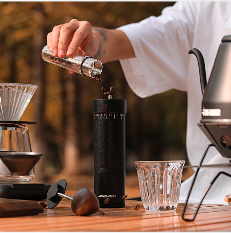 MHW-3BOMBER Official Precision R3 Pro Nanual Coffee Grinder Externally Adjustable Manual Espresso Grinding Portable Maker Tools