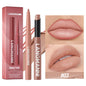 Blushimmer waterproof lipliner and lipstick set showing a sleek, smudge-proof lip makeup look with vibrant color and clean finish.
