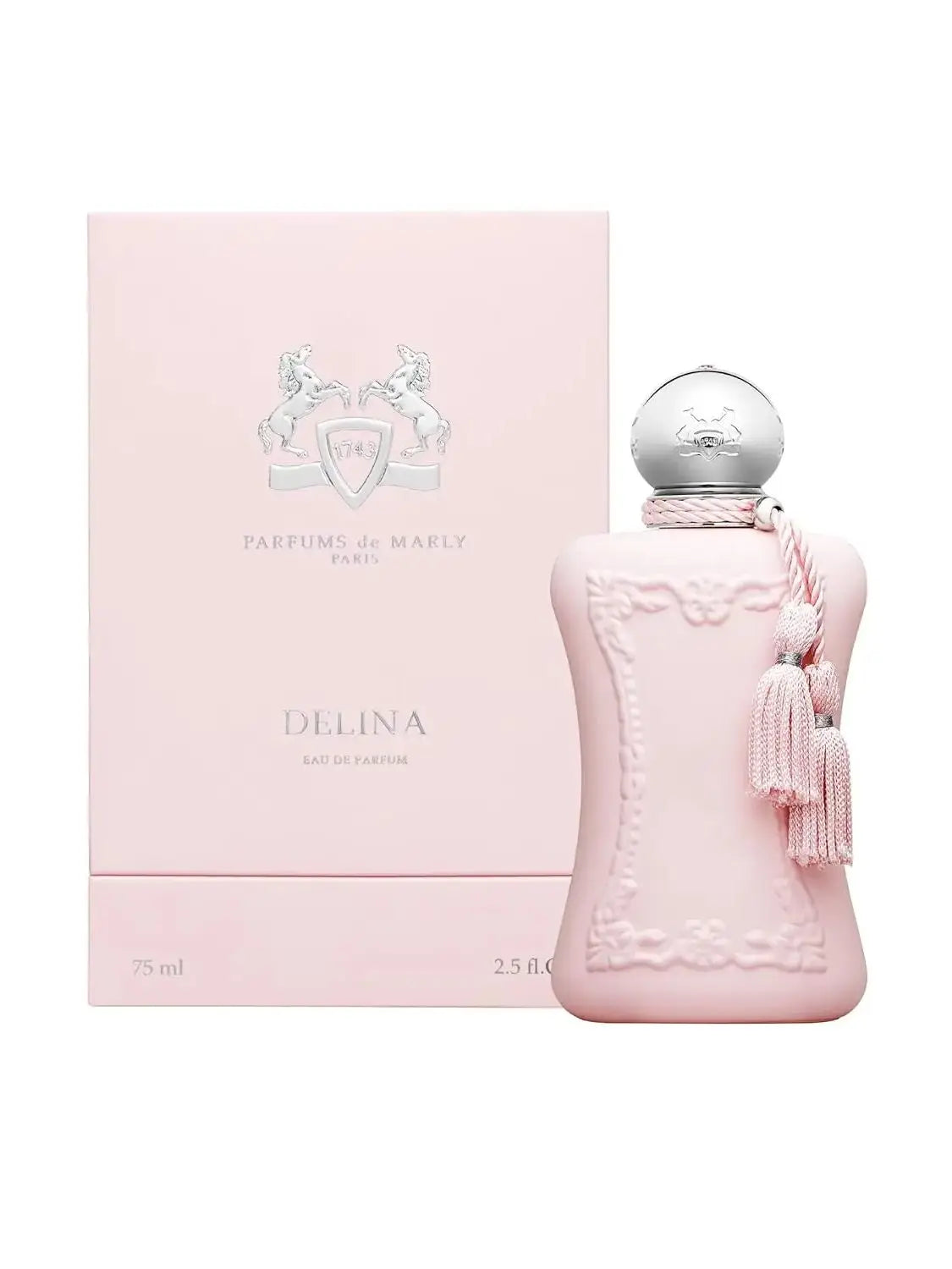 Parfums de Marly Delina Eau de Parfum for women, elegant perfume bottle with floral accents, from Blushimmer.