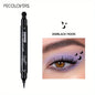 Blushimmer 7-style liquid eyeliner stamp pen in red and black with double-ended design, waterproof, fast-drying eye makeup tool.