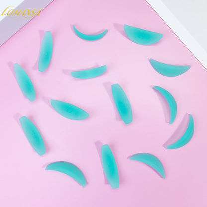 Lomansa 7 Pairs L Curl silicone eyelash perm pads and lash lifting rods, Blushimmer eyelash curler accessories for 3D lash extension.