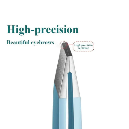 Blushimmer stainless steel colorful eyebrow tweezer with slanted tip for precise hair removal and makeup touch-ups.