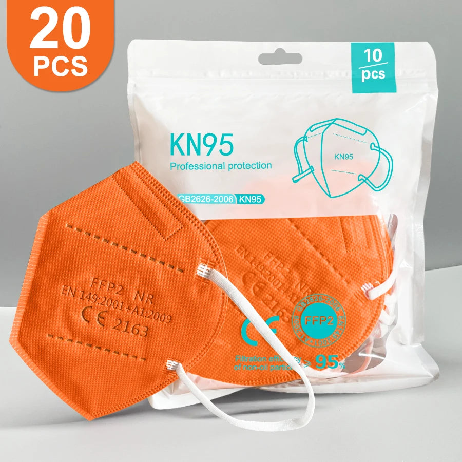 FFP2 Masks CE Approved KN95 mascarillas fpp2 5-layer Security Protection Mask Adult Face masque Color ffp2 NR Fast Free Shipping