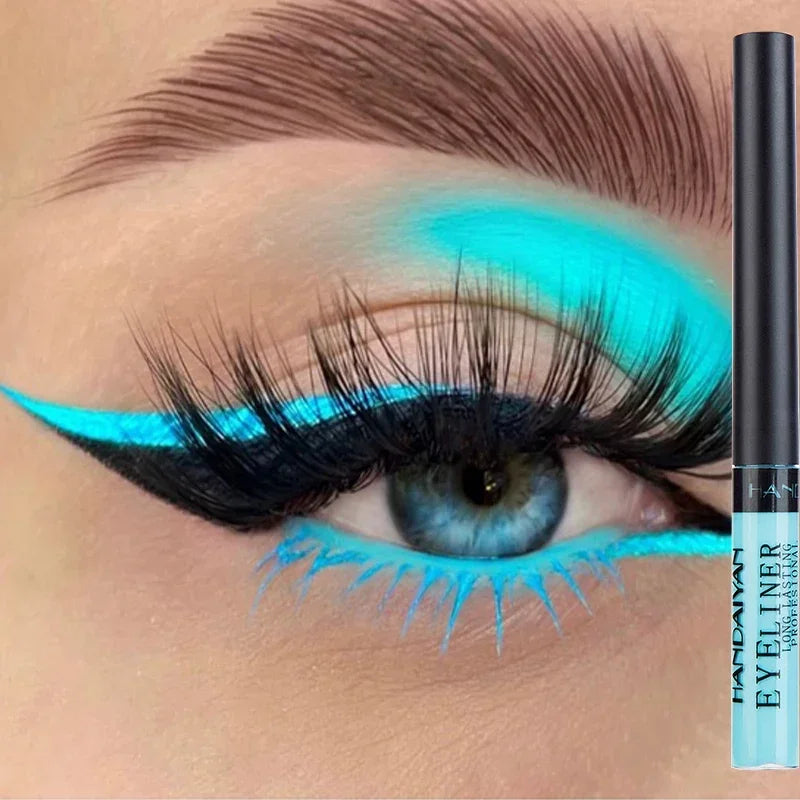 Blushimmer waterproof liquid eyeliner pen with vibrant, long-lasting color and precise tip for defining eyes.