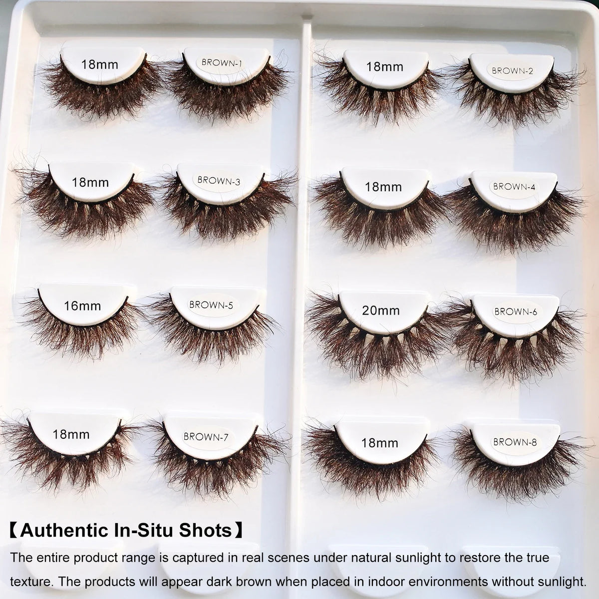 Blushimmer Red Siren Brown Fluffy Mink Lashes 2026, luxurious soft strip lashes with natural, plush design for cosplay or daily wear.