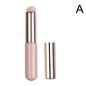 Blushimmer silicone lip brush with cover cap, soft round head concealer brush for precise lipstick application and makeup.
