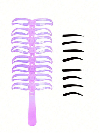 Reusable 8-in-1 Eyebrow Template Set by Blushimmer with shaping tools and accessories for eyebrow makeup and styling.