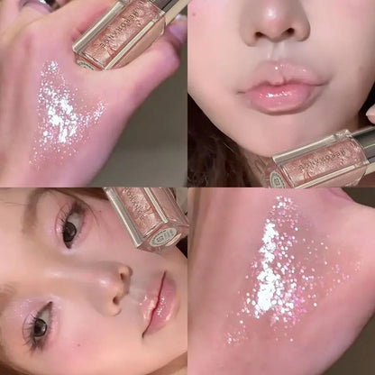Blushimmer Herorange Starlight clear watery lip glaze with shimmer, lightweight, non-sticky, long-lasting lipstick for everyday and parties