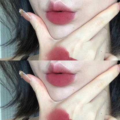 Blushimmer velvet matte mist lip gloss in waterproof, smudge-proof liquid lipstick with non-stick, non-fade finish.