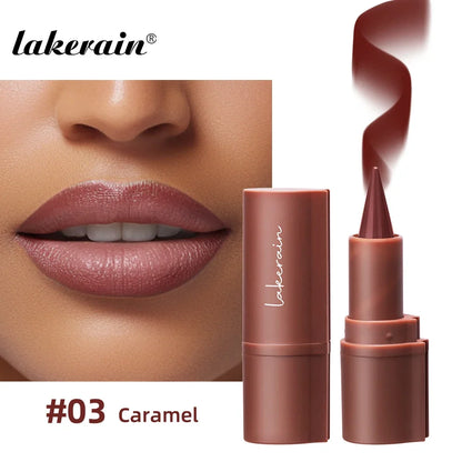 Blushimmer Lakerain matte black brown lip liner crayon with waterproof, non-sticky contouring tint for lip makeup.