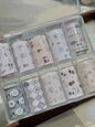 Blushimmer plaid and stars nail foil transfer paper set with 10 rolls for nail art decoration and manicure design.