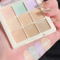 Blushimmer 9-color concealer palette with shades for freckles, acne marks, dark circles, and tear troughs, brightening skin tone.