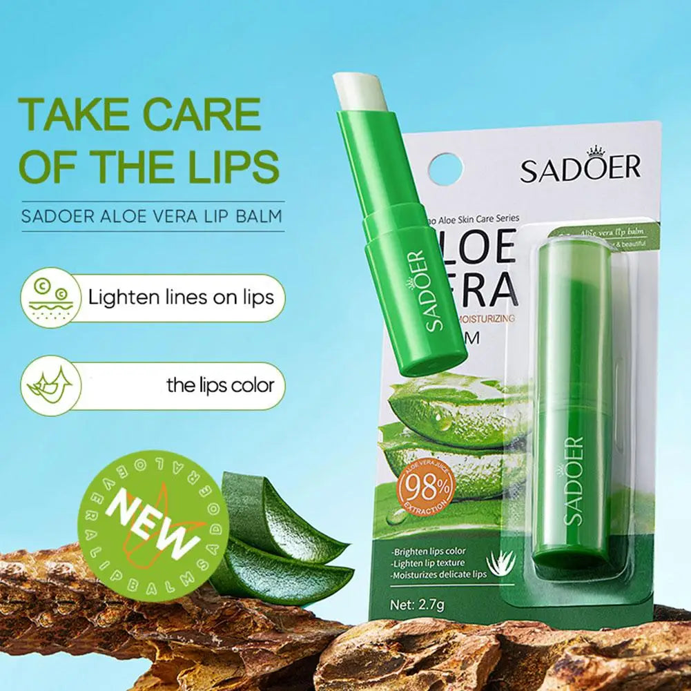 Blushimmer aloe vera hydrating repair lipstick with vitamin essence, moisturizing water lip balm for skincare and double protection.