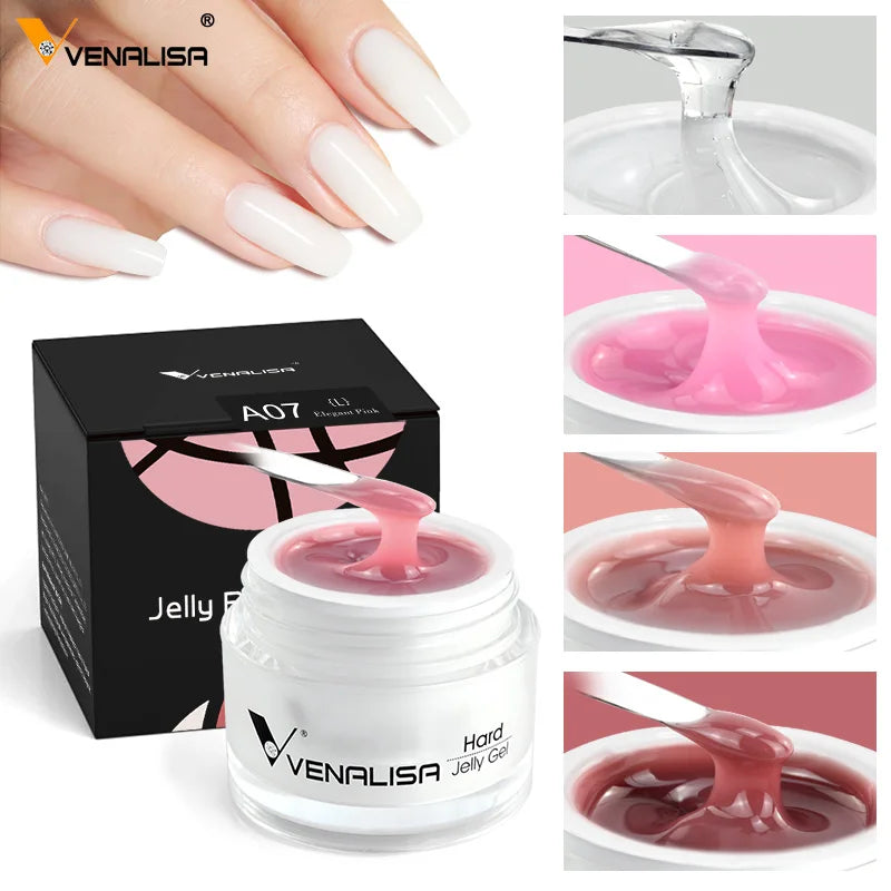 Blushimmer 50ml TPO Free Jelly Nail Extension Gel in clear natural color for French nail building and UV soak-off nail enhancements