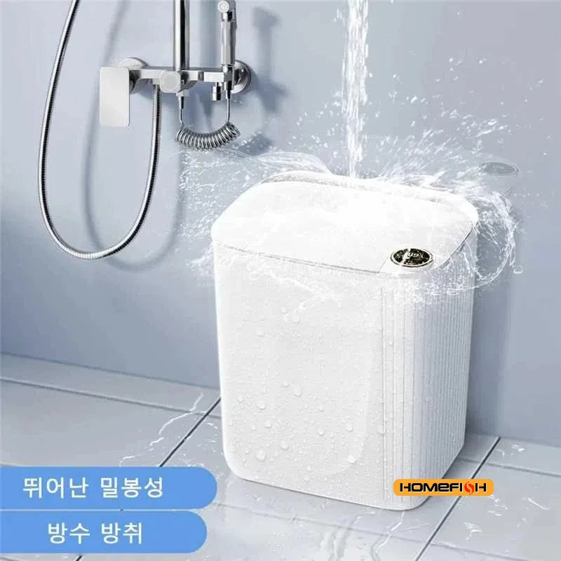 Smart Sensor Trash Can - Auto Wastebin with Screen & Type-C Charging, Suitable for Toilet/Kitchen/Bathroom, Smart Home Wastebask