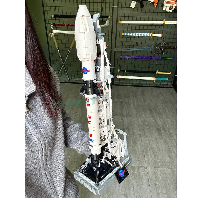 Creative Expert Moon Landing Program Space Rocket X Buildings Sets,City Model Buildings Blocks Gift for Adults Kids 869+PCS