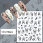 Black and white nail art stickers by Blushimmer featuring sexy woman girl designs for press-on, body, and nail decoration.