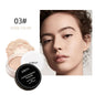Blushimmer QIBEST loose powder compact with four color options, waterproof, oil-control, matte finish, and pore-blurring face makeup