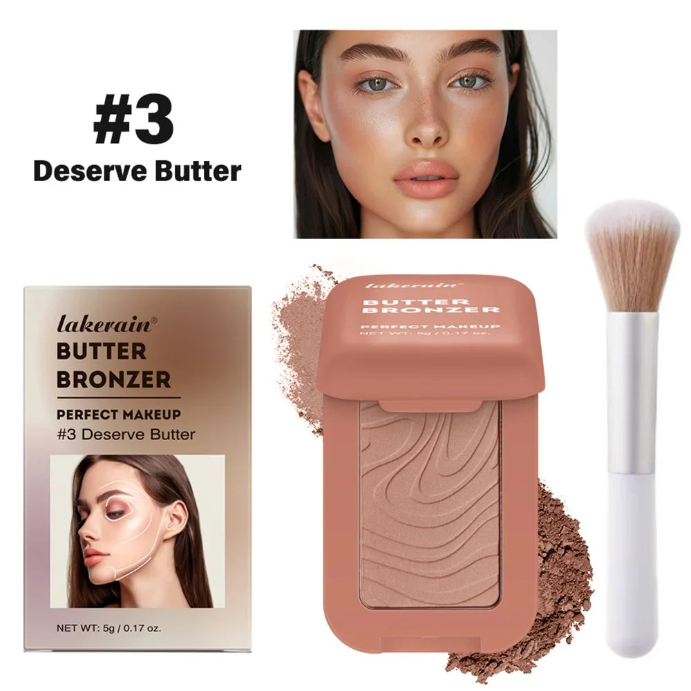 Blushimmer bronzer makeup contour sticks and matte shading palette with powder for face contouring and highlighting.