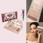 Blushimmer Flower Knows Chocolate Wonder-Shop 8-color eyeshadow palette with rich brown and neutral shades, open to showcase the colors.